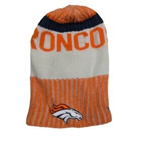 Denver Broncos Hat Youth Cap Beanie Orange Blue Knit Football Team NFL‎ Logo